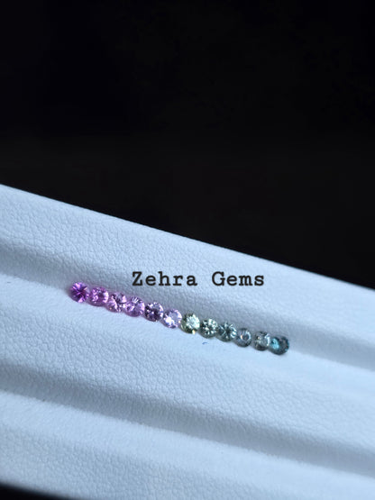 2.3mm fancy sapphire ring set, 12pc, photo 5