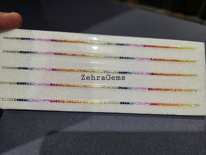 2mm rainbow sapphire bracelet, 85pc, photo 7