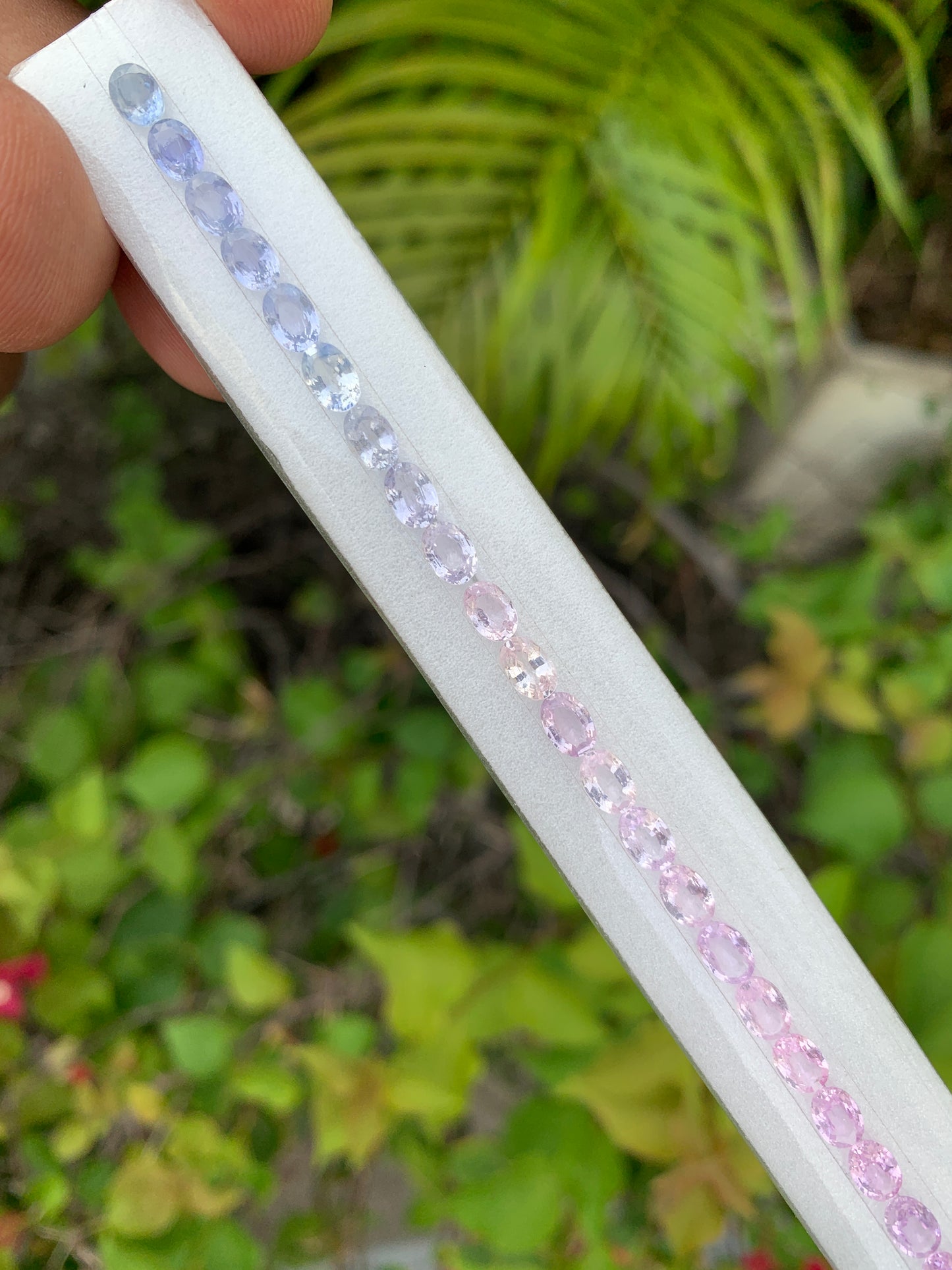 Natural fancy sapphire oval 6x4mm 30 pieces pastel multicolor for tennis bracelet