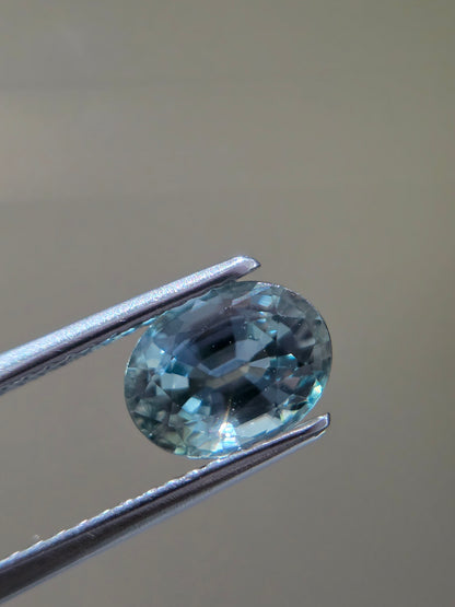 2.11ct teal sapphire oval, bi-color, photo 6