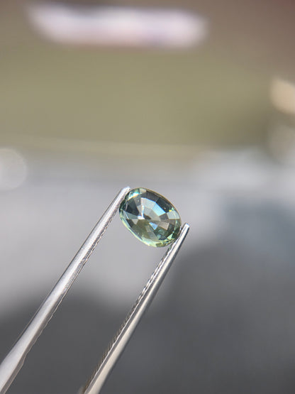 1.29ct natural teal sapphire oval, photo 4