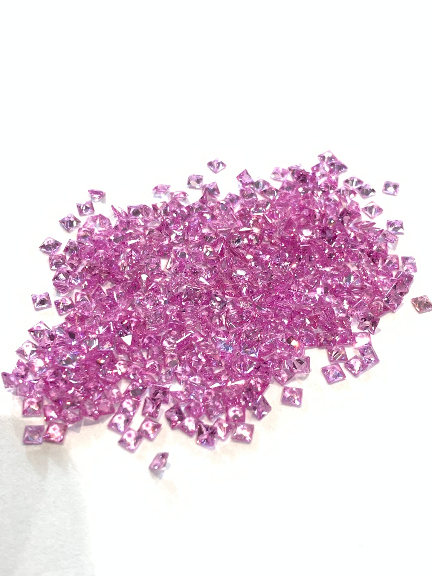 Natural Pink Sapphire Princess Cut Loose Gemstones - Zehra Gems
