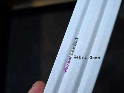 2.3mm fancy sapphire ring set, 12pc, photo 4