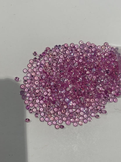 3mm pink sapphire round lot, photo 2