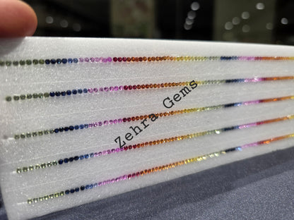 2mm rainbow sapphire bracelet, 85pc, photo 4