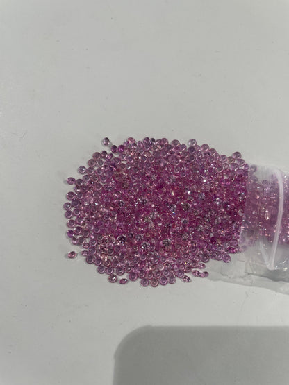 3mm pink sapphire round lot, photo 3