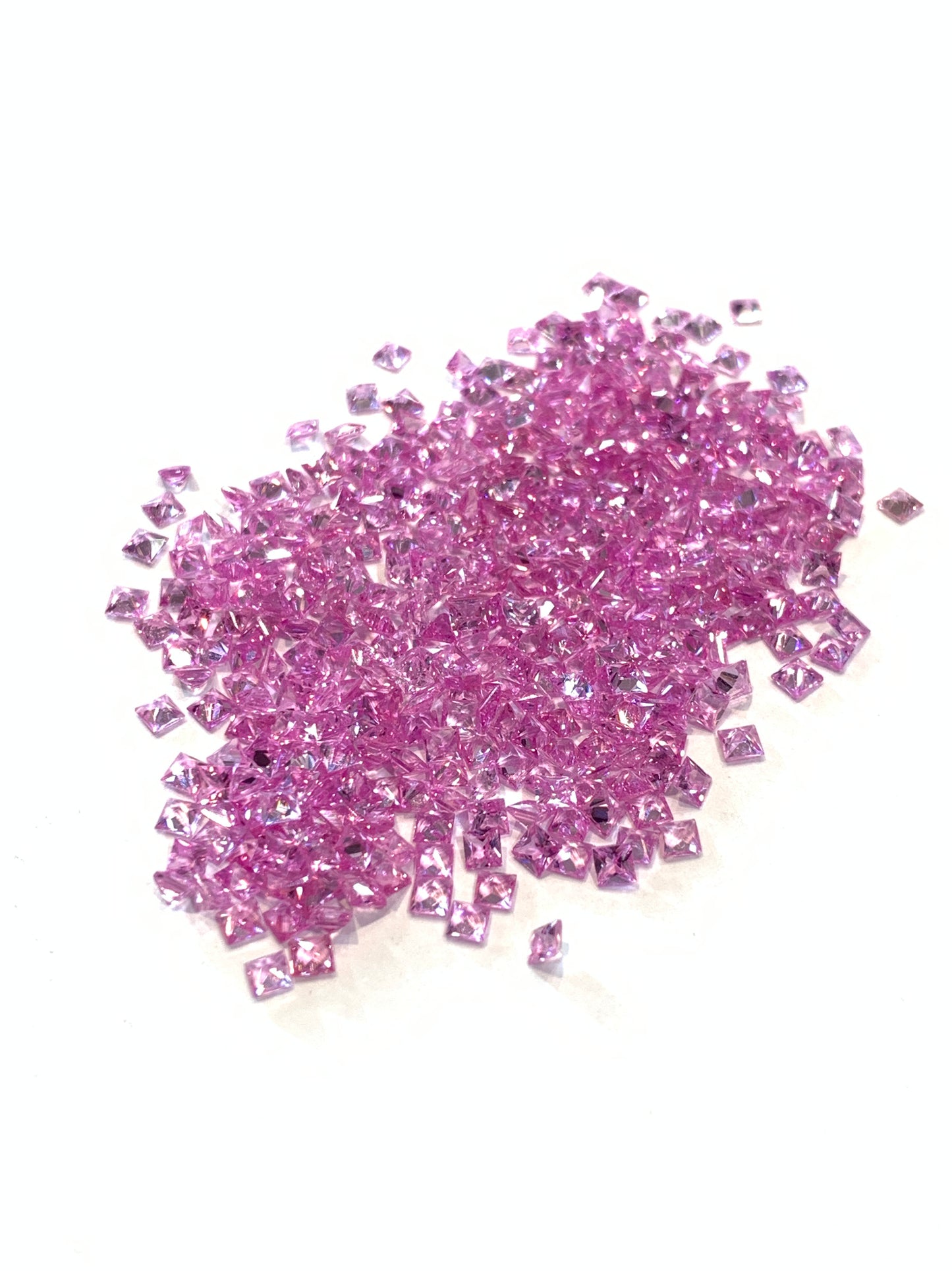 2.5mm Natural Pink Sapphire Princess Cut Loose Stones - Zehra Gems