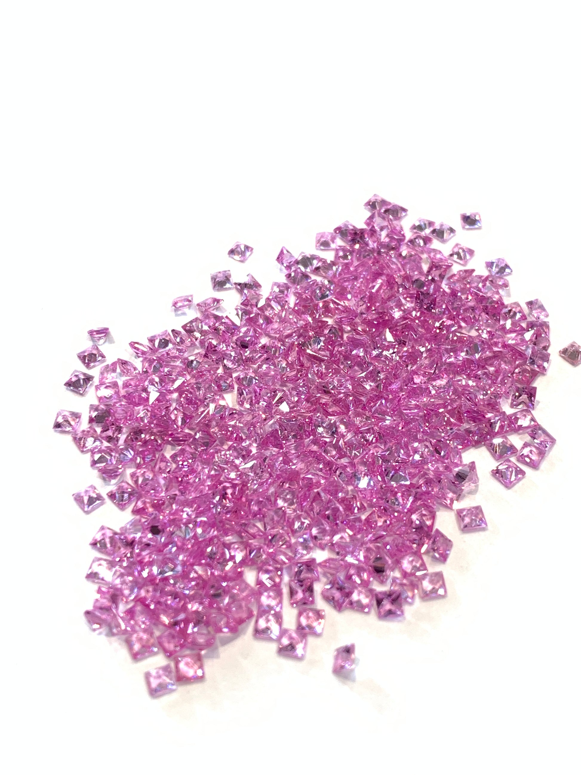 Natural Pink Sapphire Princess Cut Loose Gemstones - Zehra Gems