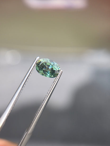 1.29ct natural teal sapphire oval, photo 6