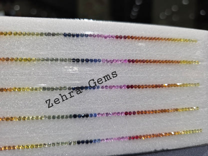 2mm rainbow sapphire bracelet, 85pc, photo 2