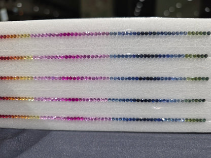 rainbow sapphire tennis bracelet, multi-color, photo 3