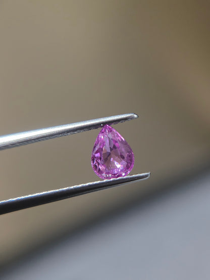 1.02ct pink sapphire pear cut gem, photo 2