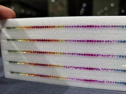rainbow sapphire tennis bracelet, multi-color, photo 4