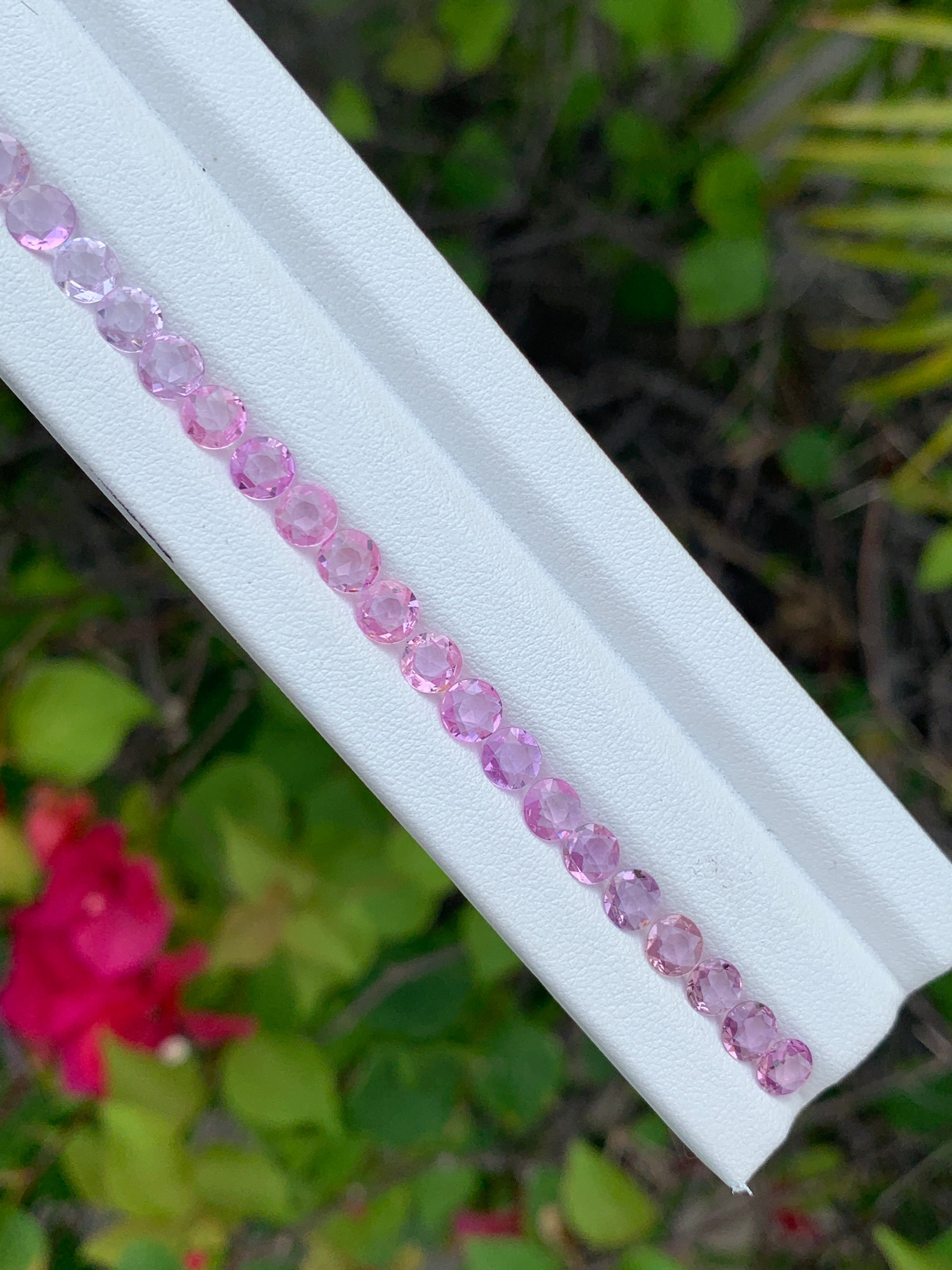 Natural sapphire round rose cut pastel strand 8.50 carats wholesale loose gemstones