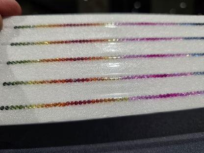 rainbow sapphire tennis bracelet, multi-color, photo 5