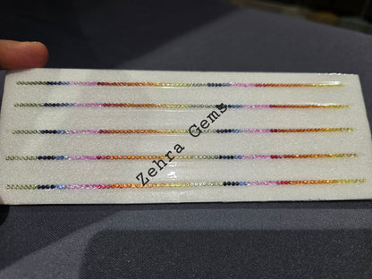2mm rainbow sapphire bracelet, 85pc, photo 6